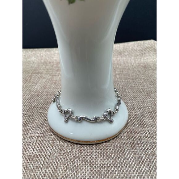 Brighton Silver-Tone Heart Shape Engraved Link Bracelet - Picture 7 of 7